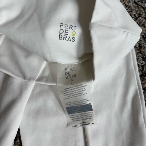 Port De Bras White Flare Pants with Ankle Slits | Size Small - Picture 4 of 6